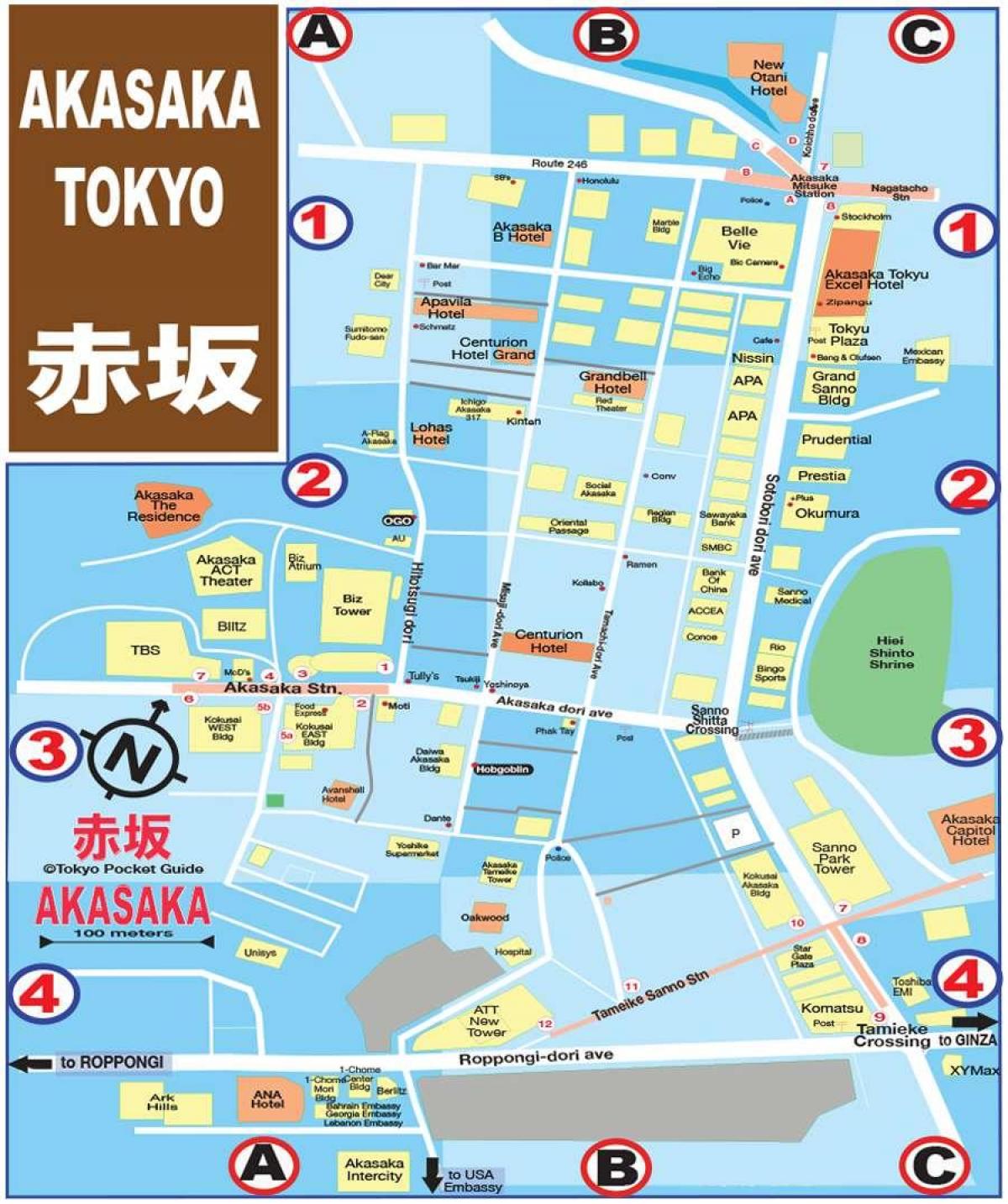 地図の赤坂東京