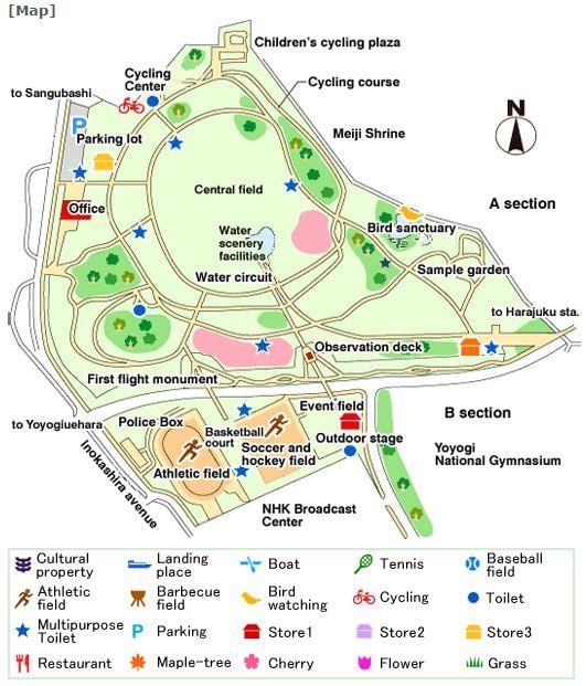 地図の代々木公園