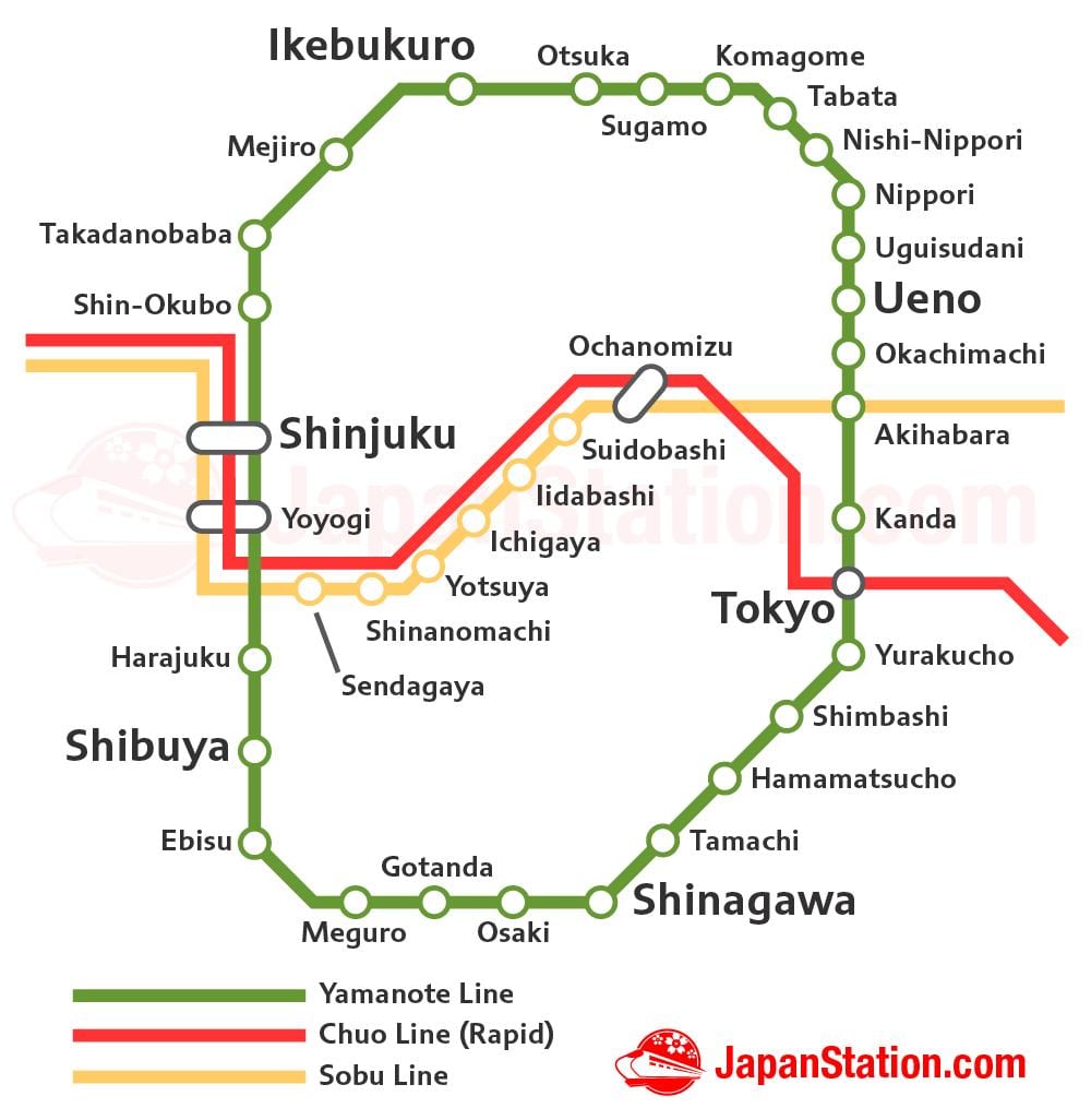 東京山手線地図