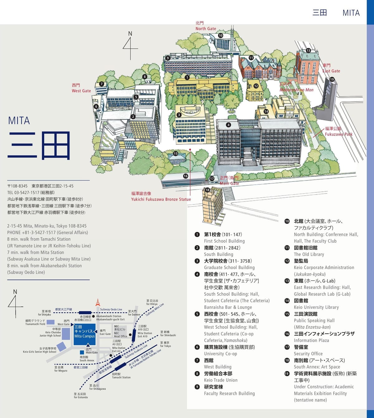 地図慶應義塾大学