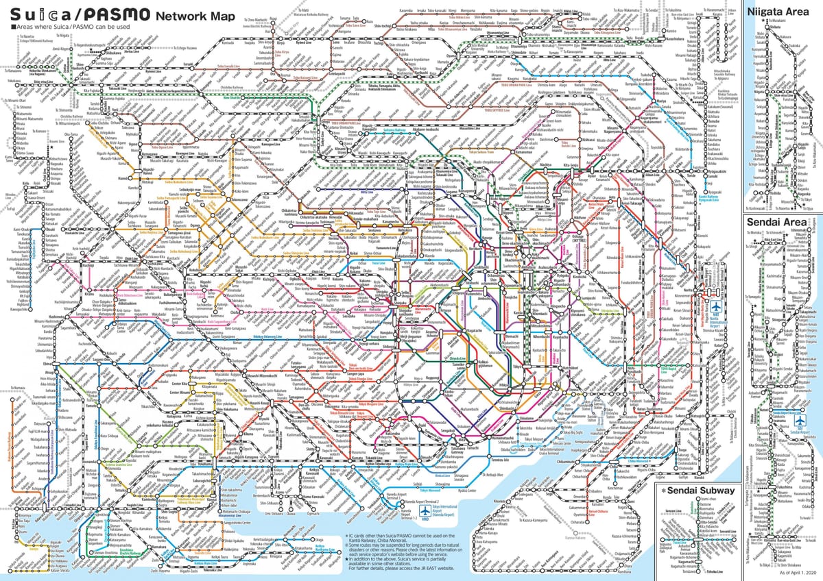 日本レールの地図東京