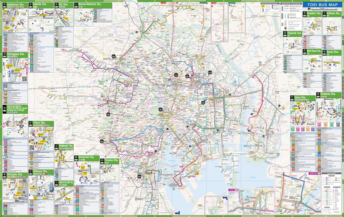 東京都市バス-地図