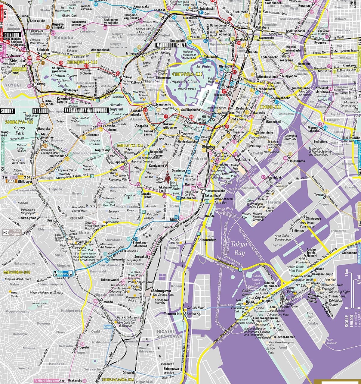地図東京英語