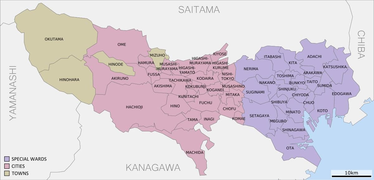地図東京都道府県
