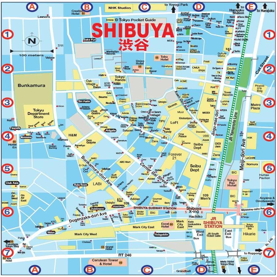 地図に渋谷東京