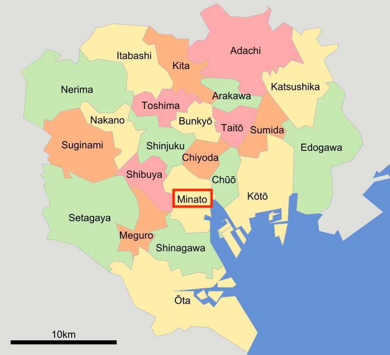 港区東京都港区の地図