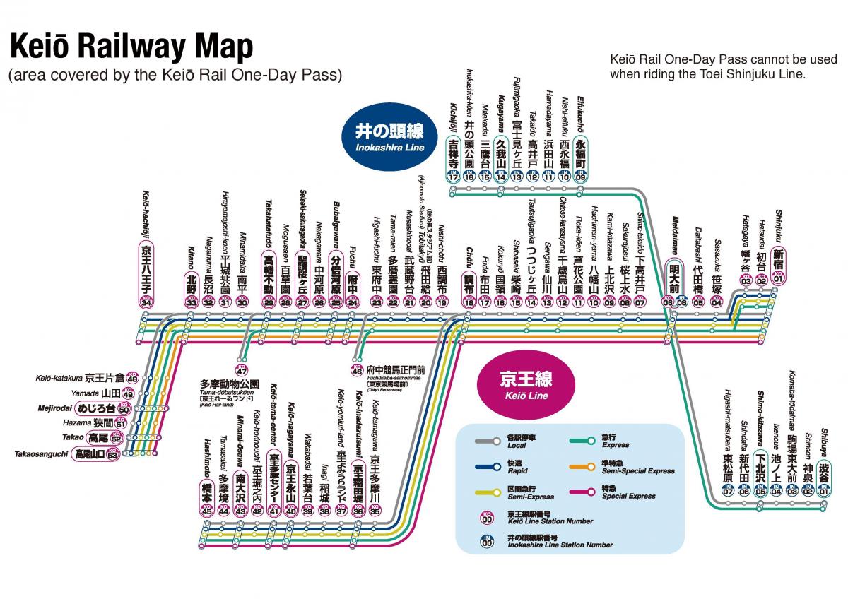 京王の電車地図