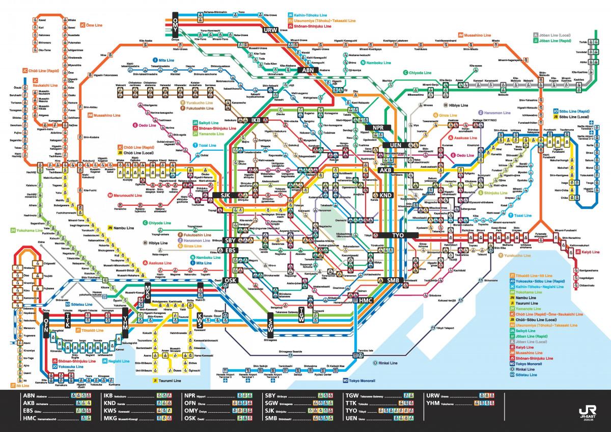 東京駅での地図