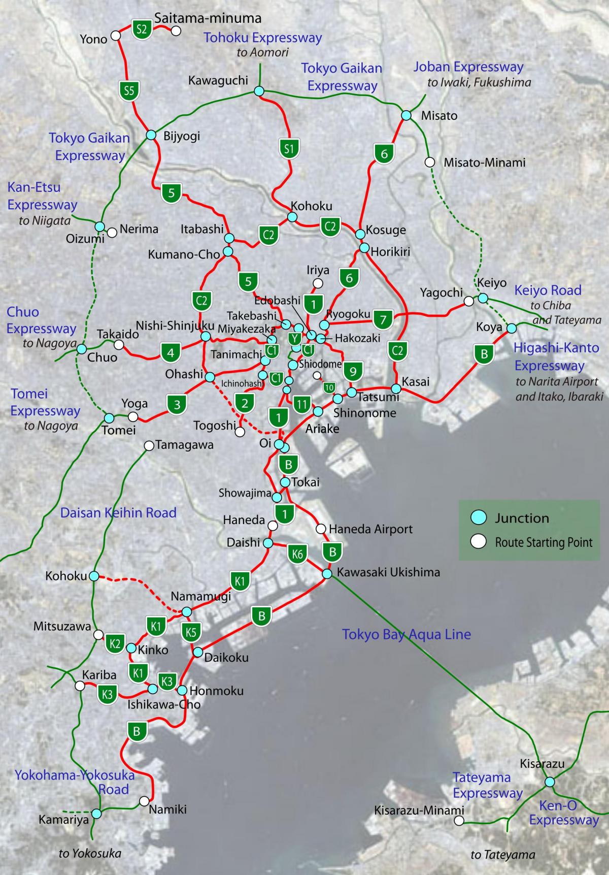 地図東京高速道路