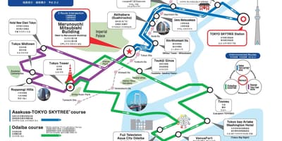 東京のファミリー向けホテ地図