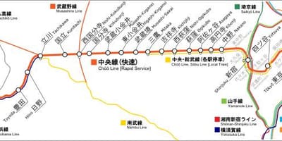 東京都中央線地図