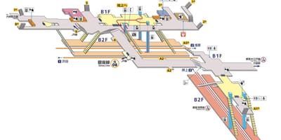 地図の新橋駅