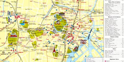 都内観光スポットを地図