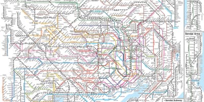 "Suica""pasmo"ネットワークの地図