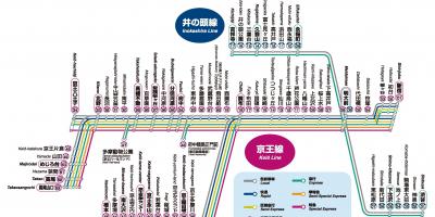 京王の電車地図