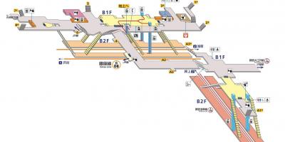 地図の新橋駅