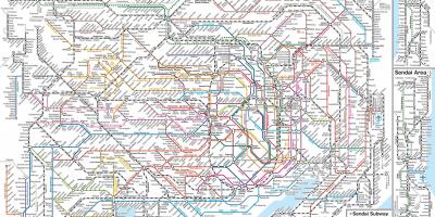 日本レールの地図東京
