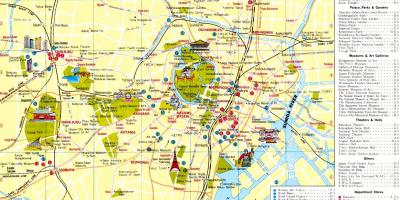 東京の観光名所の地図