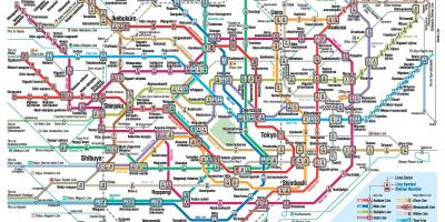 東京の公共交通機関地図
